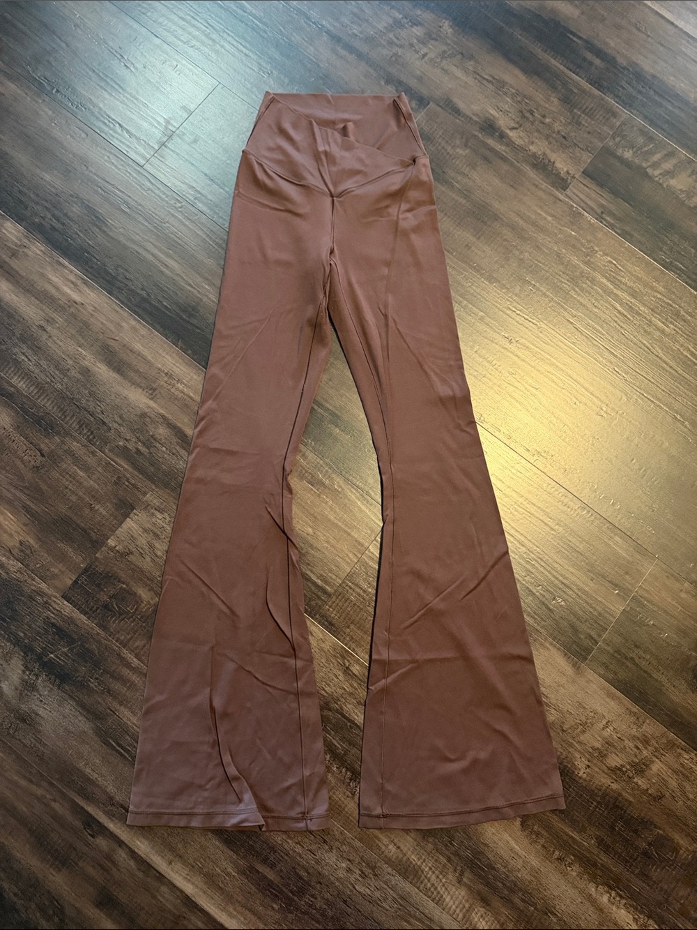 aerie Chocolate Brown High-Waist Flare Pants